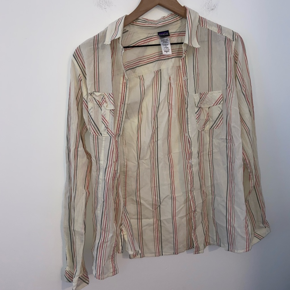 PATAGONIA Vertical Striped Button Down Shirt